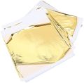 Gold Leaf Sheets Gilding Gold Foil Paper With Free Brush for Arts Crafts Paintings. 