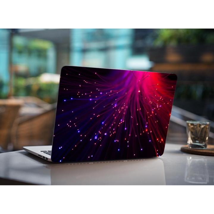 String light digital wallpaper, red fiber optic lights Laptop Notebook Skin Sticker Cover Art Laptop Skin Fits 13.3" 14" 15.6" 16"