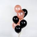 Happy Birthday Balloons For Decoration Kit (Black Happy Birthday Letter and Silver Curtain, Star Foil with HD Metallic Black & White Color Latex Balloons Combo Set (Black). 