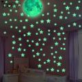 Pack of 50 3D Fluorescent Multicolor Glow in Dark Stars Wall Stickers, Luminous Bedroom Ceiling Home Decor. 
