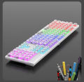 TRANSPARENT MECHANICAL KEYBOARD RGB RAIKU L1000 HIGH QUANLITY 19 MODES OF LIGHT PROFESSIONAL GAMING KEYBOARD. 