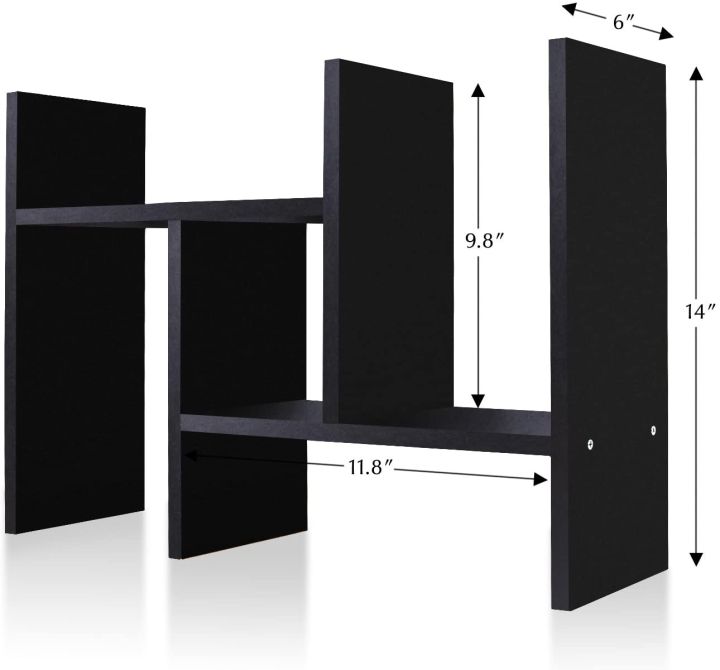 Desktop%20Organizer%20Office%20Storage%20Rack%20Adjustable%20Wood%20Display%20Shelf%20-%20Free%20Style%20Double%20H%20Display%20-%20True%20Natural%20Stand%20Shelf%20-%20Black%20-%20Image%206