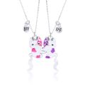 2Pcs/Set Kitty Magnet Best Friend Girlfriends Necklace Pendant for Women Girl. 