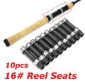 10Pcs Black DPS Style 16# Reel Seat Spinning Rod Building & Repair 105mm Length. 