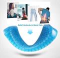 Silicon Gel Cushion Sitter Seat Cushion with Non-Slip Cover Breathable Honeycomb Design Absorbs Pressure. 