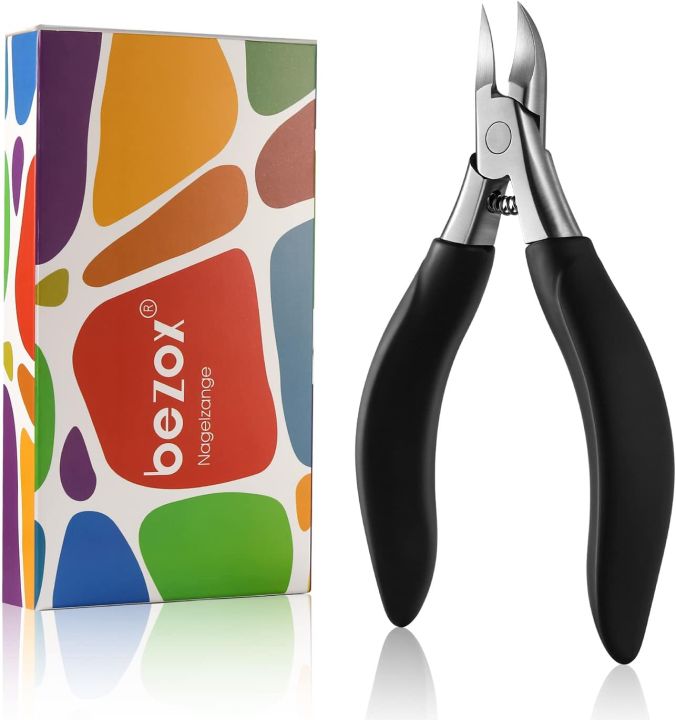 BEZOX Precision Toenail Clippers Trimmer For Thick or Fungus Ingrown Nails - With Metal Box
