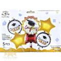 Graduation Theme Foil Balloons 5Pcs Set for Graduation Ceremony, Grad Decorations & Parties – SKU-5003. 
