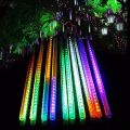 Multi-Color Rain Meteor Shower Led Lights Waterproof Tubes Snowfall String Garden Christmas light decorating. 