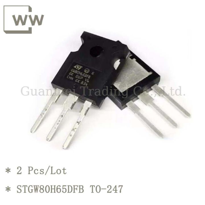 2Pcs/Lot STGW80H65DFB IGBT transistor GW80H65DFB TO-247 650V 120A  Electrical Circuitry Components