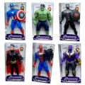 1 Piece Beautiful 6 Inch Avenger Action Figure Hero with Light for Kids. 