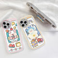 AMORVOR for Vivo V11i Back Cover With Free Holder Cartoon Animals Soft Wavy Phone Case Camera Protection Transparent TPU Soft Cover. 
