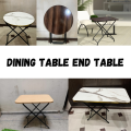 Dining table study table table for dining room laptop table made of wooden marble texture elegant table. 