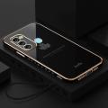 For Itel Vision 3 / Itel S17 Back Cover with Wrist Strap Luxury 6D Plating Maple Leaf Cases Full Camera Protection Slim Soft Silicone Bumper Mobile Phone Case. 