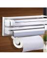 3 In 1 Triple Paper Dispenser Tissue Paper Foil Paper Cling Cutter Kitchen Tool. 