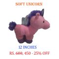 Pink Purple Soft Flying Unicorn Stuffed Toy Is Ideal For Gift To Kids, Children, Boys And Girls, Friends, Spouse On Birthday, Anniversary, Engagement Etc.. 