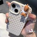 Lovely Lie Down Kitten Creative Cartoon DIY Cat 3D Doll Case Compatible for IPhone 16 11 15 12 14 13 Pro Max X XS Max XR 16 14 15 Plus Luxury Case. 