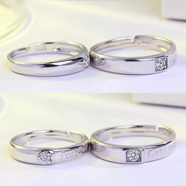Couple%20Rings/Love%20Forever/Zircon/Silver/Engagement/Wedding/Men/Women/Fashion%20-%20Image%204