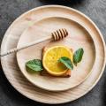 Panda Online 1PCS 15cm Natural Round Wooden Plates Beech Wood Tray Cake Snack Plate Dessert Serving Tray Dishes. 