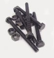 Pack of 5pcs HQ 75mm x 7.5mm OR 3 inches 5/16 Black Metal Bolts with Nuts Hexagonal Screw Nut Bolt SJ Online Mart. 