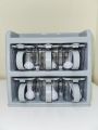 Rack - Masala Rack - Masala Box Set - Spice Jar Rack - Spice Jars with Spoon 6 Pcs Set - Wall Mounted Spice Rack. 