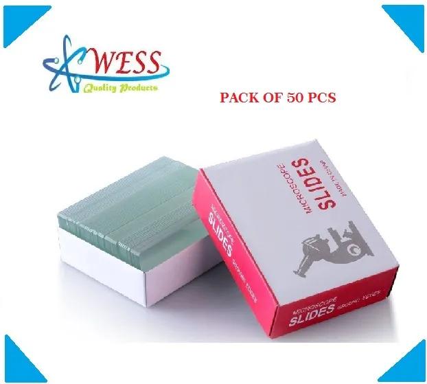 Microscope%20slides%207101%20plain%20ground%20edge%20slides%2050pcs%20Clear%20Glass%20Prepared%20microscope%20slides%20-%20Image%202