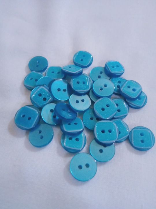 Dual Shaped Buttons In Multicolors | 11.5 mm Square plus Round Buttons ...