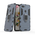 For Xiaomi Mi 8 Lite Case, Silicone TPU and Hard PC Luxury Armor Shockproof Metal Ring Holder Cover Phone Casing. 