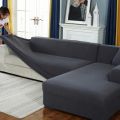Jersey 5 Seater Sofa cover (3+1+1) | Standard Size, Stretchable Jersey Solid Color Elastic Fitted Sofa Covers. 