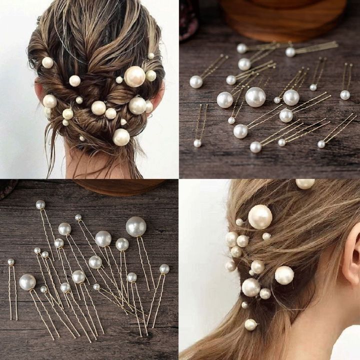 Wedding Tiara Hairstyle Hair Accessories Disk Hair 20Pcs/box U-shaped U-shaped Hairpin Hairpin Wedding Headwear Bridal Tiara