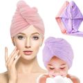 Quick Dry Bath Hair Drying Towel Head Wrap Hat Super Absorbent Shower Cap. 