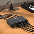 DigitalLife Professional 4i/4o MIDI Interface Box w/USB Mode, Thru, Merge - Metal. 