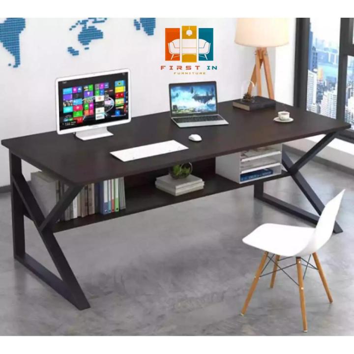Office Table Desktop Table With Book Shelf Office Desk Book Shelf Laptop Table Computer Table Study Table Writing Table Home Table k shape table