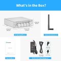 Fosi Audio BT30D-S Bluetooth 5.0 Stereo Audio Receiver Amplifier 2.1 Channel Mini Hi-Fi Class D Integrated Amp 50 Watt x2+100 Watt for Home Outdoor Passive Speakers/Subwoofer Powered Subwoofer. 