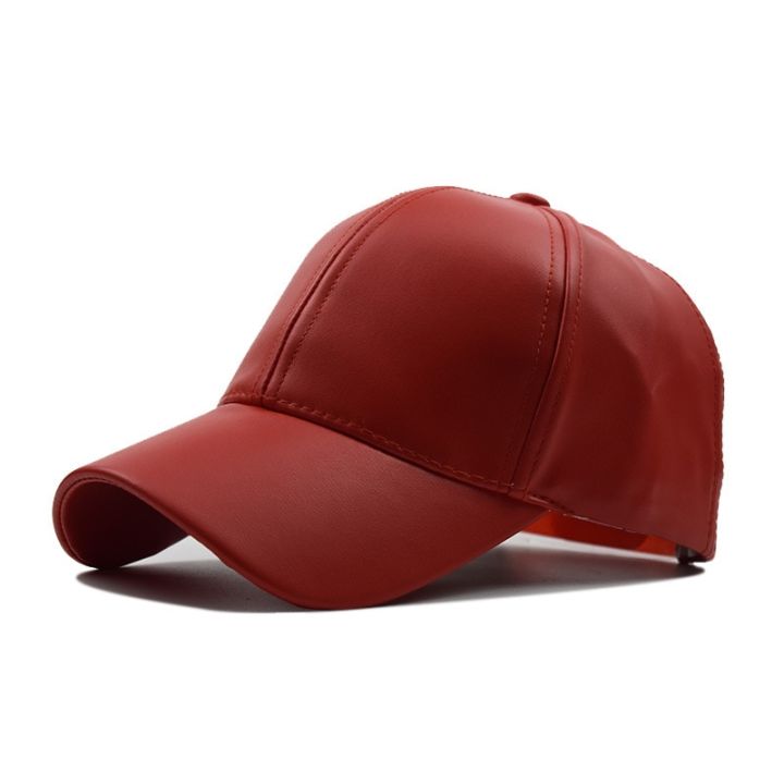 1pc Adjustable,Leather Baseball Cap Men Solid Outdoor Casual Snapback Caps Hip Hop Bone Masculino Gorra Trucker Hats