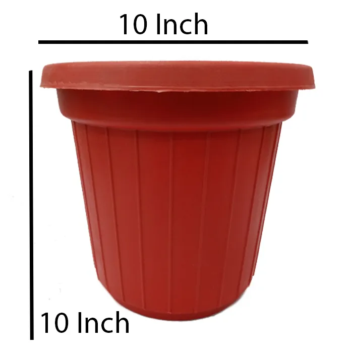 Pack%20Of%206%20Plastic%20Pots%20For%20Plants%20&%20Flower%20Growing%20Dia%2010%20x%2010%20Inches%20-%20Red%20-%20Image%204