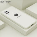 Hontinga for Samsung A42 5G Case Simple Lover Heart Pattern Back Cover Soft Square Edge Liquid Silicone Phone Cases. 