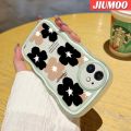 JIUMOO For OPPO A96 Reno 7Z 5G Reno7 z Reno7 lite Reno8 Lite F21 Pro 5G Case Beautiful Flower Pattern New Colour Macaron Wave Border Soft Clear Shockproof Phone Cases Creative Camera Transparent Casing Silica Gel Protective Cove. 