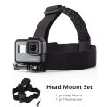 Head Strap Mount for Go Pro Hero 8, 7, 6, 5, Black, Session, Hero 4, Black, Silver, Hero+ LCD, 3+, 3, DJI Osmo Action Cameras Adjustable Elastic Band. 