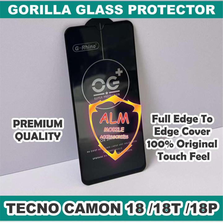 TECNO CAMMON 18 CAMMON 18T CAMMON 18P Curve SUPER OG Gorilla HD+ Glass Full Edge to Edge Tempered Screen Protector Premium Quality