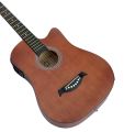 Brown Acoustic Electric Guitar - Semi acoustic Speaker Guitar -  New Box Packed - Free Bag Picks Extra Strings. 
