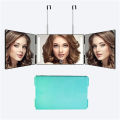Haircut rear view mirror folding back telescopic hair salon triple mirror self-cut hanging mirror ins haircut. 