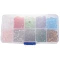 300 Pcs Glass Beads, 8mm 10 Color Beads Crystal Beads. 