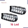 Super Bright 16 LED Light Bar For Car Bumpers, Jeeps & Bikes Universal Fitting With Flashing. 