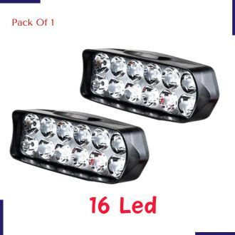 Super Bright 16 LED Light Bar For Car Bumpers, Jeeps & Bikes Universal Fitting With Flashing