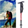 Walking Stick, Folding Can Walking Hiking Stick, Portabl Anti-Shock Tlscopic Walking Hiking Stick with LD Light Handl for Hiking Trkking Travl. 
