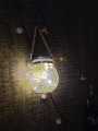 Solar Jar Lamp - Hanging Solar Glass Jar Lights Outdoor, Waterproof Glass Lantern Table Lamps Great Outdoor Lawn Decor for Patio Garden. 