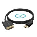 QICENT Displayport to DVI Cable 6ft Converter Video PC Monitor - Black. 