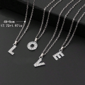 Silver Stainless Steel Alphabet Necklace/Locket/Pendants for Girls/Women with Chain - A to Z Your Customized/personalized Name Alphabets. 