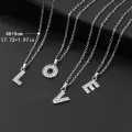 Silver Stainless Steel Alphabet Necklace/Locket/Pendants for Girls/Women with Chain - A to Z Your Customized/personalized Name Alphabets. 