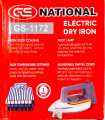 imported GS National Electric dry iron light weaght TravelLight Iron - Compact and Ultra-Light Ironing. 